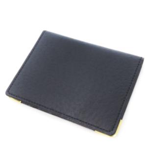 VALENTINO GARAVANI カードケース 名刺入れ レザー 革 メダリオン ゴールド金具 ロゴ 黒 ブラック /CK22 GY18