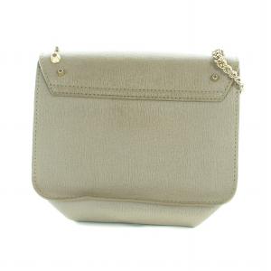 FURLA メトロポリス METROPOLIS ショルダーバッグ ミニ PVC スタッズ ゴールド金具 ロゴ ベージュ GY17
