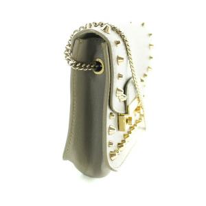 FURLA メトロポリス METROPOLIS ショルダーバッグ ミニ PVC スタッズ ゴールド金具 ロゴ ベージュ GY17