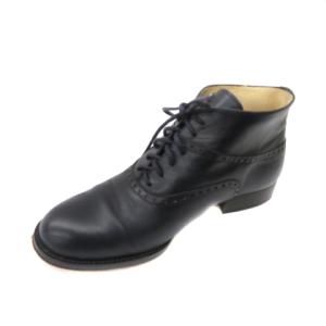 Max Mara レースアップブーツ ショートブーツ レザー 36 23?p 黒 ブラック