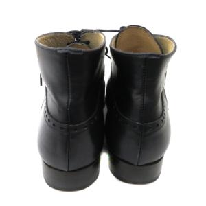Max Mara レースアップブーツ ショートブーツ レザー 36 23?p 黒 ブラック