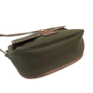 HUNTING WORLD ショルダーバッグ 斜め掛け キャンバス レザー カーキ