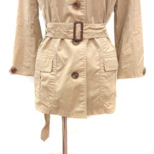 BURBERRY LONDON スプリングコート ショート丈 総裏地 ウエストマーク 40 L ベージュ /MS GY18