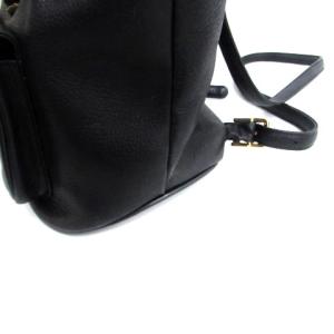 MCM リュックサック バックパック レザー ロゴ 黒 ブラック