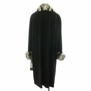 BALMAIN カシミヤ コート チンチラファー 13 ブラック