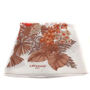 LEONARD スカーフ 花柄 絹 シルク マルチカラー