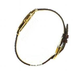 SEIKO NOIE ノイエ 腕時計 クォーツ レザーベルト 白文字盤 ゴールドカラー 金色 茶 ブラウン 1F21-5870 GY18
