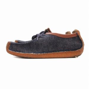 Clarks ワラビー ドライビングシューズ 靴 シューズ デニム地 インディゴブルー 8G 26.0cm GY27