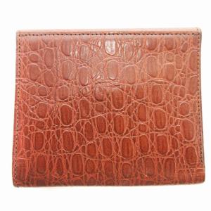 VALENTINO GARAVANI 三つ折り財布 レザー 型押し ロゴ 茶