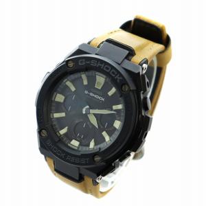 CASIO G-SHOCK G-STEEL 腕時計 電波 タフソーラー デジアナ レザーベルト マルチバンド6