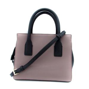 kate spade new york キャメロンストリートミニ ハンドバッグ ショルダーバッグ 斜め掛け 2way ショルダーストライプ付き レザー 黒 ブラック
