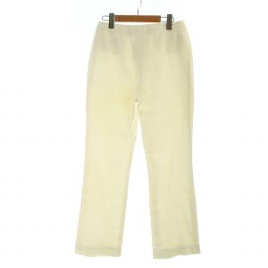 CHANEL フレアパンツ ジップフライ フレア 無地 ロゴ M 白 ホワイト GY18