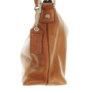 COACH ショルダーバッグ ヘリテージ レザー ロゴ 茶 ブラウン