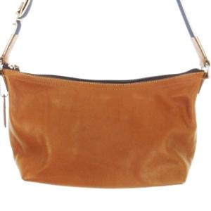 COACH ショルダーバッグ ヘリテージ レザー ロゴ 茶 ブラウン