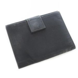 PRADA 二つ折り財布 ウォレット 小銭入れあり ナイロン 三角ロゴ 内側レザー 黒 ブラック /CK23 GY18