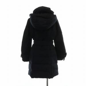 MAX&CO. ダウンコート アウター ロング フード ジップアップ ベルト付き 38 S 紺 ネイビー 44949911