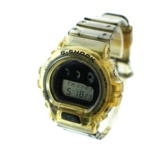 CASIO G-SHOCK 腕時計 ウォッチ クォーツ デジタル デイト カレンダー付き ロゴ クリア 黄 イエロー DW-6900SK GY18