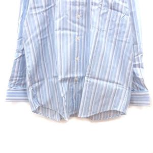 PAUL SMITH ワイシャツ ストライプ カフス付き 長袖 XL 水色 ライトブルー 白 ホワイト /MS GY18