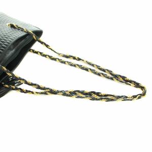 BALLY ショルダーバッグ レザー キルティング ロゴ ゴールドチェーン タッセル 黒 ブラック GY18 /MQ