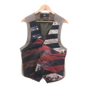ロバートゲラー ROBERT GELLER コラボ ジレ ベスト 総柄 総裏地 04 M マルチカラー