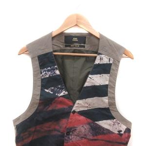 TATRAS ロバートゲラー ROBERT GELLER コラボ ジレ ベスト 総柄 総裏地 04 M マルチカラー