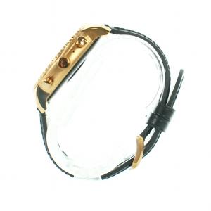 FOSSIL 腕時計 スマートウォッチ ロゴ ラウンド デジタル 充電器付き 動作確認済み 黒 ブラック ゴールド色