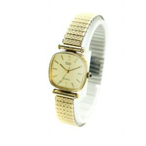 SEIKO エクセリーヌ Exceline 腕時計 ウォッチ クォーツ ロゴ スクエア ゴールド色 1421-5260 GY18