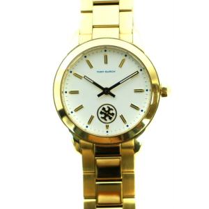 腕時計 ウォッチ クォーツ ロゴ 白文字盤 ゴールド色 111711 GY18