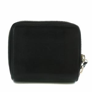 BALENCIAGA ペーパー ビルフォールド ウォレット 財布 二つ折り レザー ラウンドファスナー ロゴ 黒 ブラック 371662