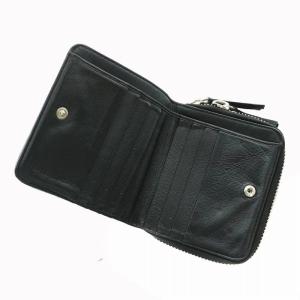 BALENCIAGA ペーパー ビルフォールド ウォレット 財布 二つ折り レザー ラウンドファスナー ロゴ 黒 ブラック 371662