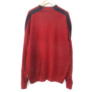 EMPORIO ARMANI ニット セーター 長袖 ボトルネック ライン 大きいサイズ 3XL 赤 黒 レッド ブラック