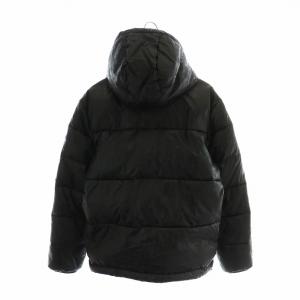 EMPORIO ARMANI EA7 デタッチャブル フード ARDOR7 パファージャケット 中綿 フード ハイネック ジップアップ 総柄 M 黒 ブラック