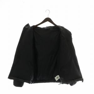 EMPORIO ARMANI EA7 デタッチャブル フード ARDOR7 パファージャケット 中綿 フード ハイネック ジップアップ 総柄 M 黒 ブラック