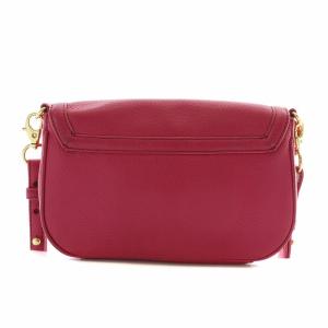 TORY BURCH ショルダーバッグ ミニ シボ革 レザー マグネット ロゴ ゴールド金具 ピンク