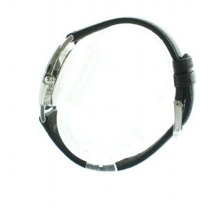 SEIKO 腕時計 ウォッチ クォーツ レザーベルト ロゴ シルバー色 黒 ブラック 7820-8030 GY18