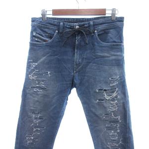 DIESEL デニムパンツ ジーンズ スキニー イージー ダメージ加工 30 S 青 ブルー