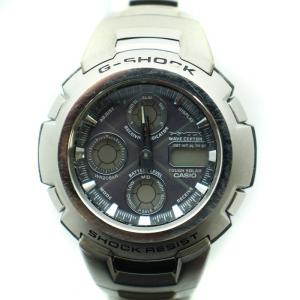 ジャンク品 腕時計 ウォッチ ソーラー クロノグラフ アナデジ デイト カレンダー付き シルバー色 GW-1000DJ GY18