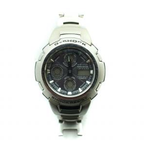 CASIO G-SHOCK ジャンク品 腕時計 ウォッチ ソーラー クロノグラフ アナデジ デイト カレンダー付き シルバー色 GW-1000DJ GY18