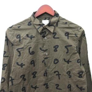PAUL SMITH シャツ 長袖 総柄 M 緑 カーキ /YI GY18