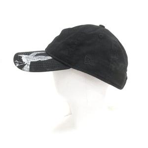 NEW ERA ヨウジヤマモトプールオム Yohji Yamamoto pour homme 帽子 キャップ 野球帽 プリント 黒 ブラック