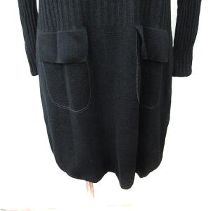 FENDI ニット ワンピース ミニ 長袖 黒 ブラック