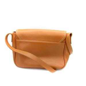 HUNTING WORLD ショルダーバッグ 斜め掛け シボ革 レザー 型押しロゴ タン 茶色 ブラウン 611602