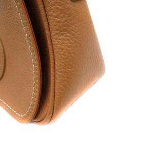 HUNTING WORLD ショルダーバッグ 斜め掛け シボ革 レザー 型押しロゴ タン 茶色 ブラウン 611602