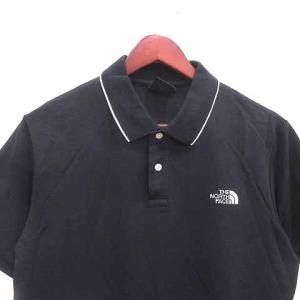 THE NORTH FACE MAXIFRESH Lined ポロシャツ 鹿の子 ビッグポニー 刺繍 半袖 M 黒 ブラック NT21943
