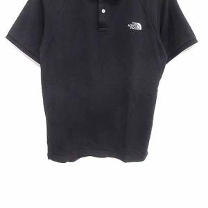 THE NORTH FACE MAXIFRESH Lined ポロシャツ 鹿の子 ビッグポニー 刺繍 半袖 M 黒 ブラック NT21943