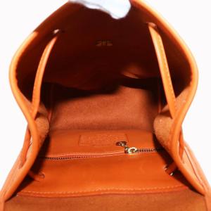 COACH オールドコーチ リュックサック デイパッグ 牛革 レザー ターンロック オレンジ 9960