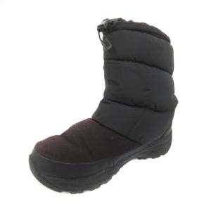 THE NORTH FACE ヌプシ ダウン ショートブーツ ロゴ 6 24?p 黒 ブラック NF51877