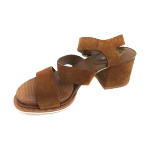 TOD'S ストラップサンダル ハイヒール スエード 35.5 22.5?p ブラウン /YK7 GY18