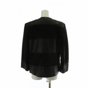 BALENCIAGA ヴィンテージ ジャケット ノーカラー レザー スエード F ブラック