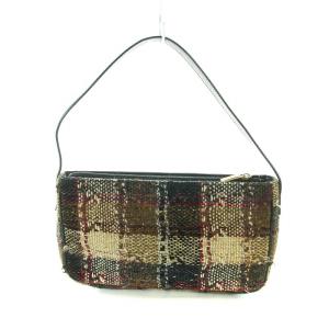 BURBERRY ワンショルダー バッグ ポーチ チェック ブラウン